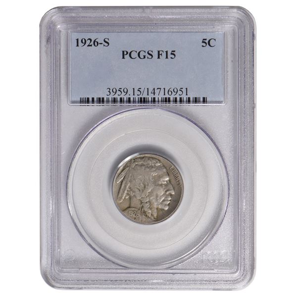 1926-S Buffalo Nickel PCGS F15