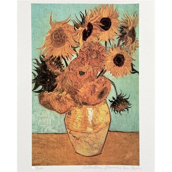 Vincent Van Gogh VASE WITH SUNFLOWERS Estate Signed Giclee