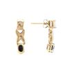 Image 2 : Plated 18KT Yellow Gold and Sterling Silver 1.02ctw Opal Earrings