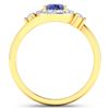 Image 4 : 14KT Yellow Gold 0.62ctw Tanzanite and Diamond Ring