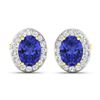 Image 2 : 14KT Yellow Gold 2.18ctw Tanzanite and Diamond Earrings