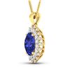 Image 2 : 14KT Yellow Gold 3.75ctw Tanzanite and Diamond Pendant
