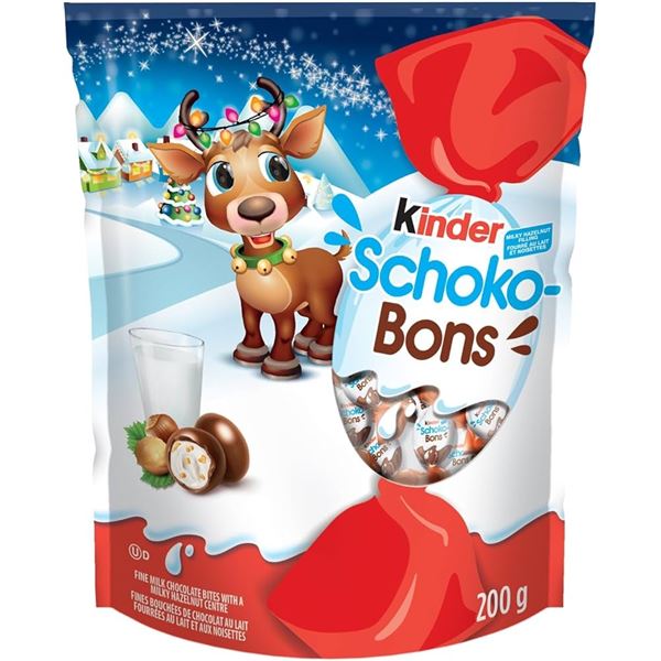 NEW 2 X 200G KINDER SCHOKO BONS MILK CHOCOLATE