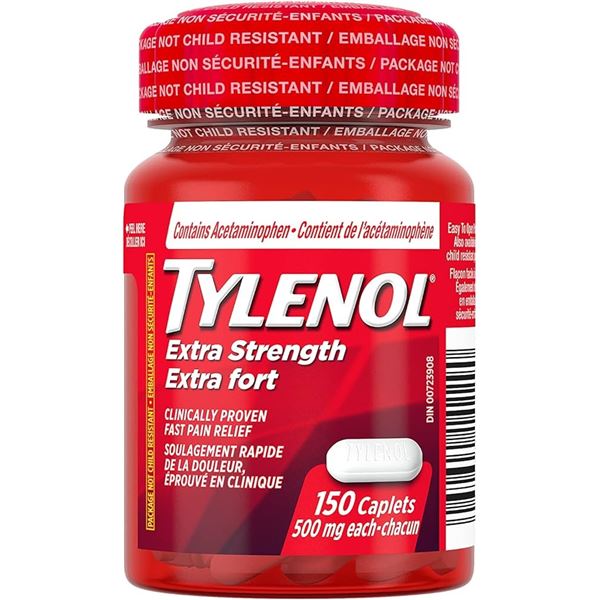 NEW 150 TABS TYLENOL EXTRA STRENGTH
