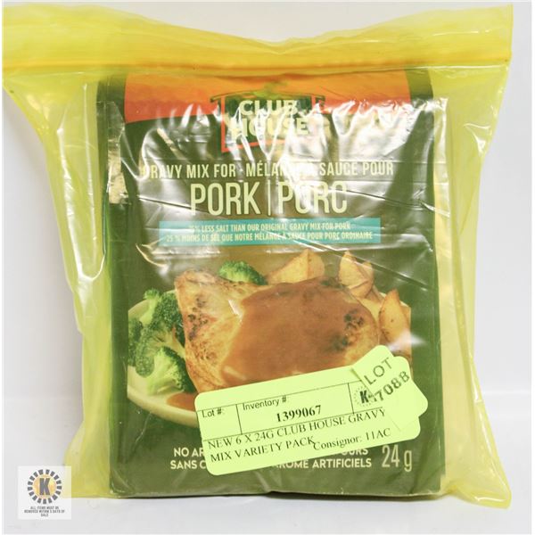 NEW 6 X 24G CLUB HOUSE GRAVY MIX VARIETY PACK