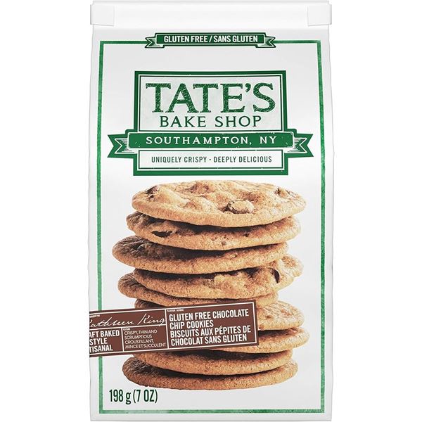 NEW 2 X 198G TATES BAKE SHOP CHOCOLATE CHIP COOKIE