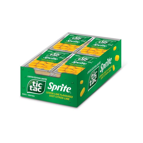 NEW 4 X 12 X 29G TICTAC SPRITE LEMON LIME