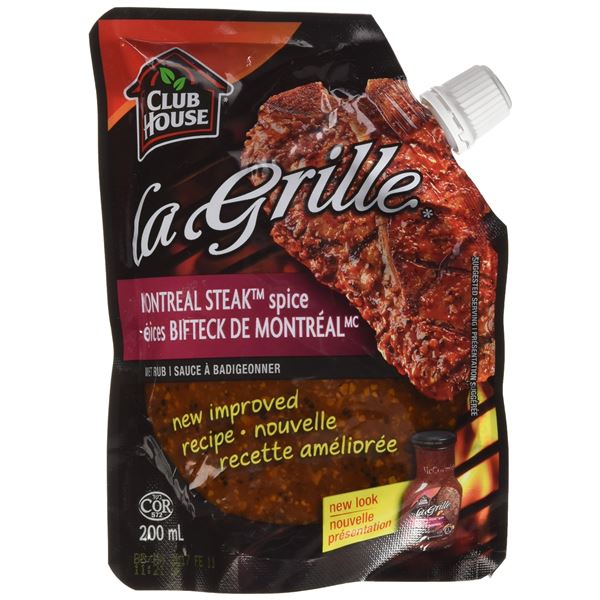 NEW 2 X 200ML CLUBHOUSE LA GRILLE MONTREAL STEAK