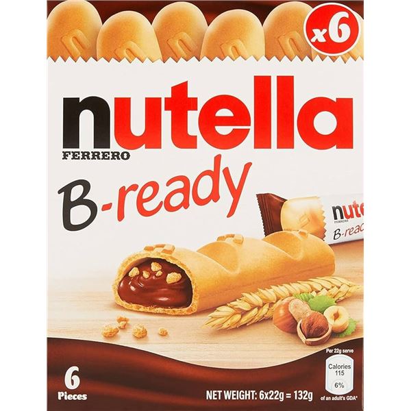 NEW 3 X 132G NUTELLA B-READY WAFERS