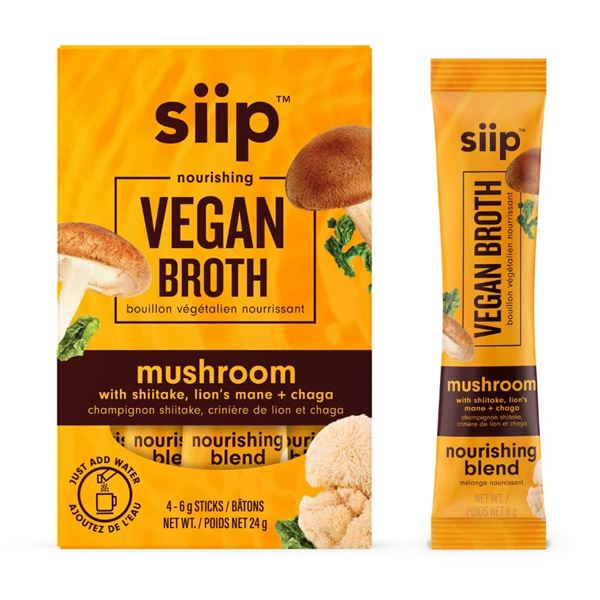 NEW 2 X 4 X 6G SIIP VEGAN BROTH MUSHROOM