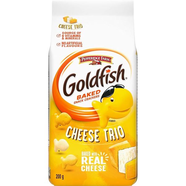 NEW 2 X 200G GOLDFISH CHEESE TRIO