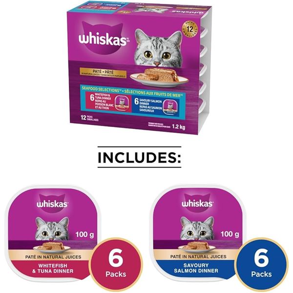 NEW 1.2KG WHISKAS PATE VARIETY PACK