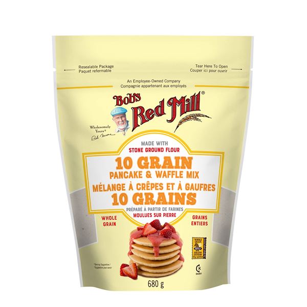 NEW 680G BOBS RED MILL 10 GRAIN PANCAKE & WAFFLE