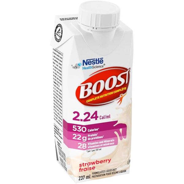 NEW 24 X 237ML BOOST STRAWBERRY