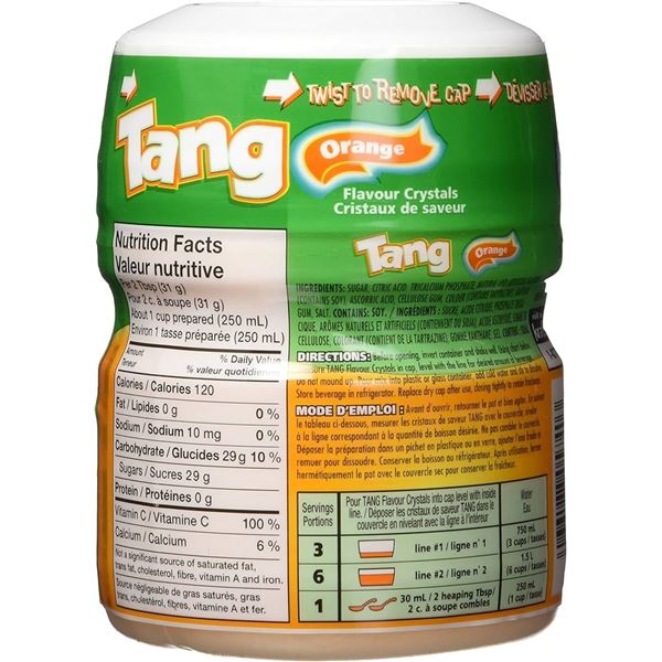 NEW 12 X 613G TAN ORANGE SUGAR DRINK MIX