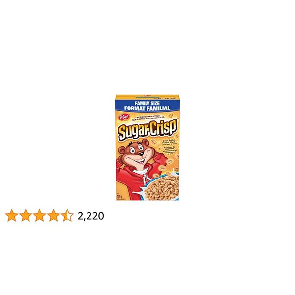 NEW 2 X 550G POST SUGAR-CRISP PUFFS OF WHEAT