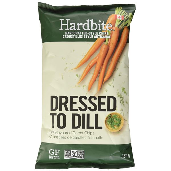 NEW 2 X 150G HARDBITE DRESSED TO DILL CARROT CHIPS
