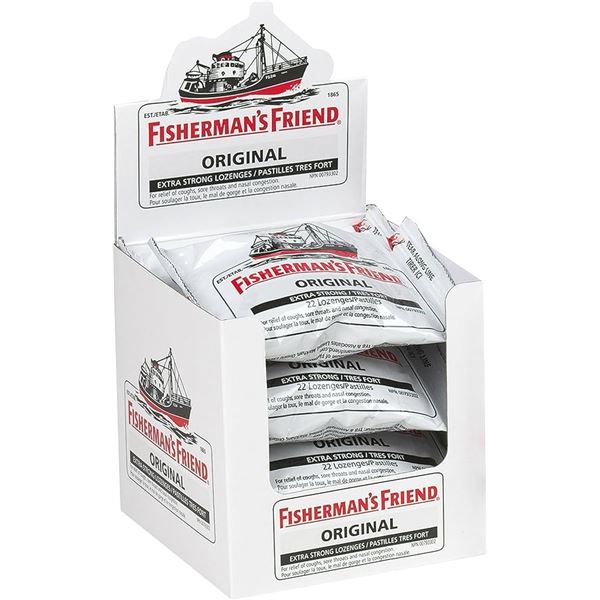 NEW 8 X 22OZ FISHERMANS FRIEND COUGH RELIEF