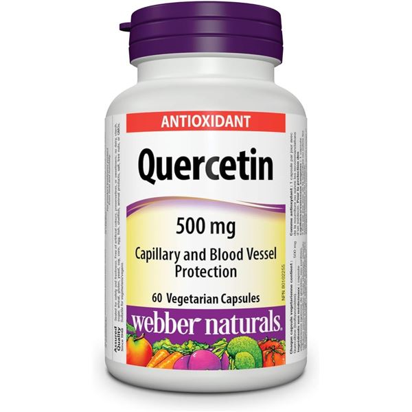 NEW 60 CAPS WEBBER NATURALS QUERCETIN 500MG