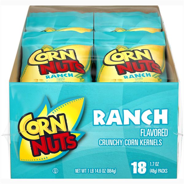 NEW 18 X 48G CORN NUTS RANCH