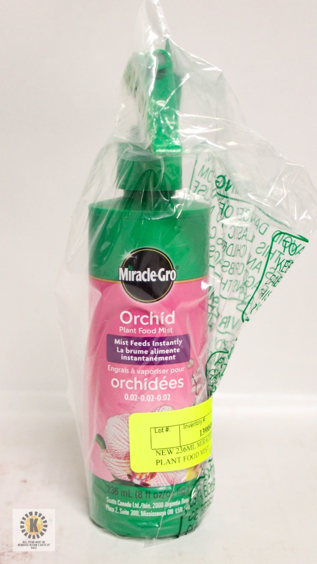 NEW 236ML MIRACLE -GRO ORCHID PLANT FOOD MIST