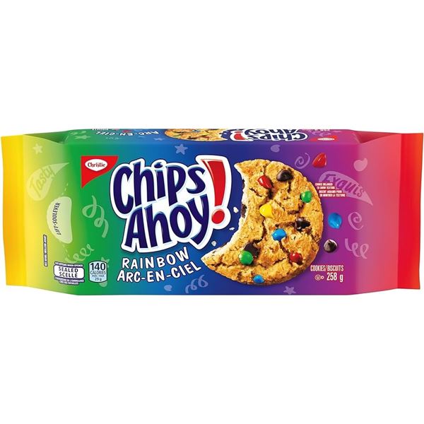 NEW 3 X 258G CHIPS AHOY! RAINBOW