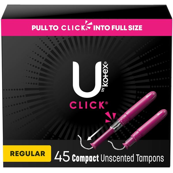 NEW 45 COMPACT TAMPONS KOTEX REGULAR