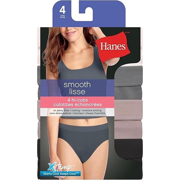 NEW REPACKED HANES 4 PAIR SMOOTH HI-CUTS