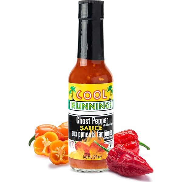 NEW 148ML COOL RUNNINGS GHOST PEPPER SAUCE