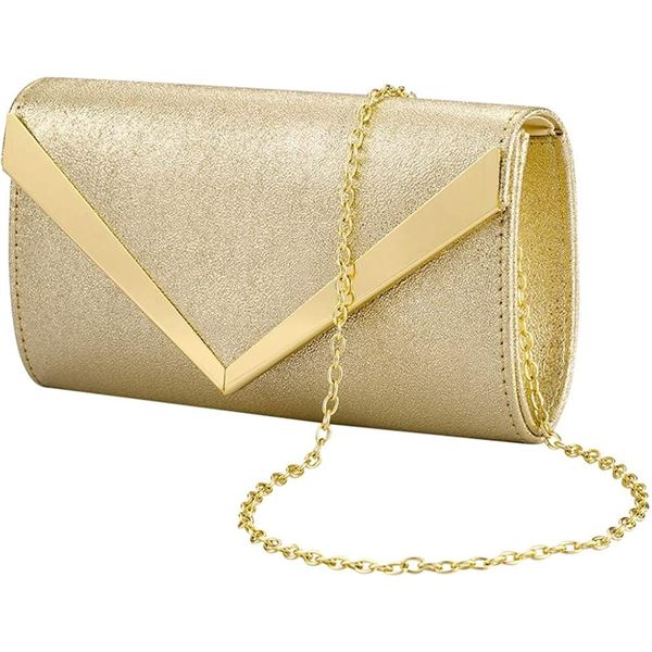 NEW GOLD EVENING BAG PROM NIGHT PARTY