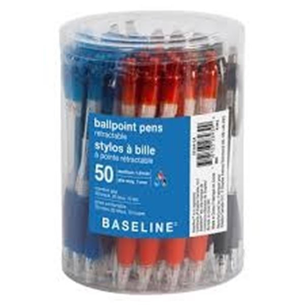 NEW 50 BALLPOINT PENS RETRACTABLE