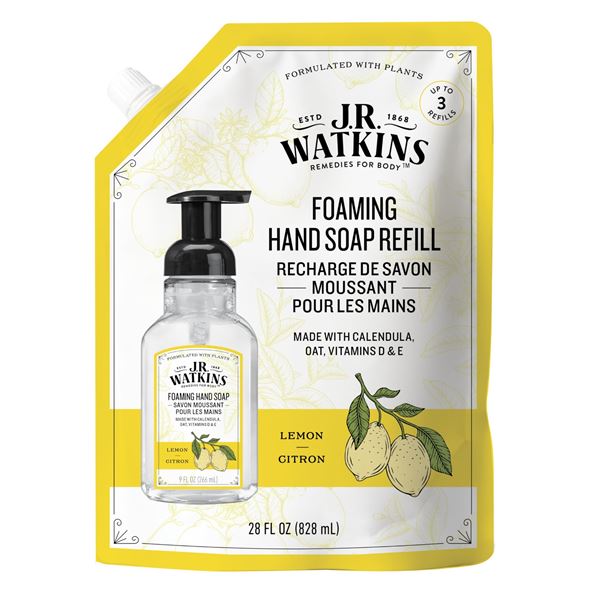 NEW 828ML JR WATKINS FOAMING HANDSOAP REFILL LEMON