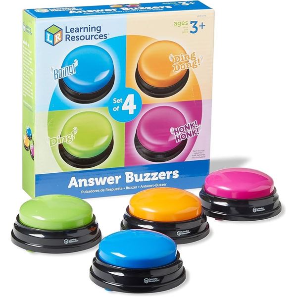 NEW SET OF 4 LEARNING RESOURCES ANSWER BUZZERS