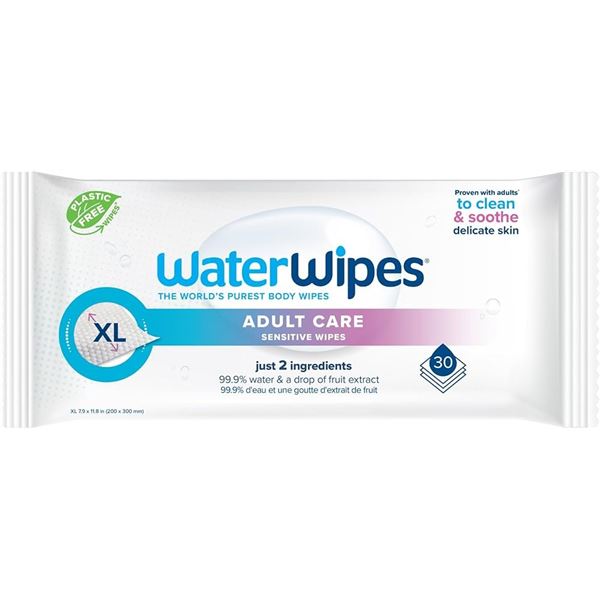 NEW 30 WATERWIPES ADULT CARE