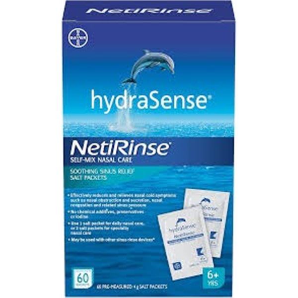 NEW 60 PACKETS HYDRASENSE NETIRINSE SELF-MIX CARE