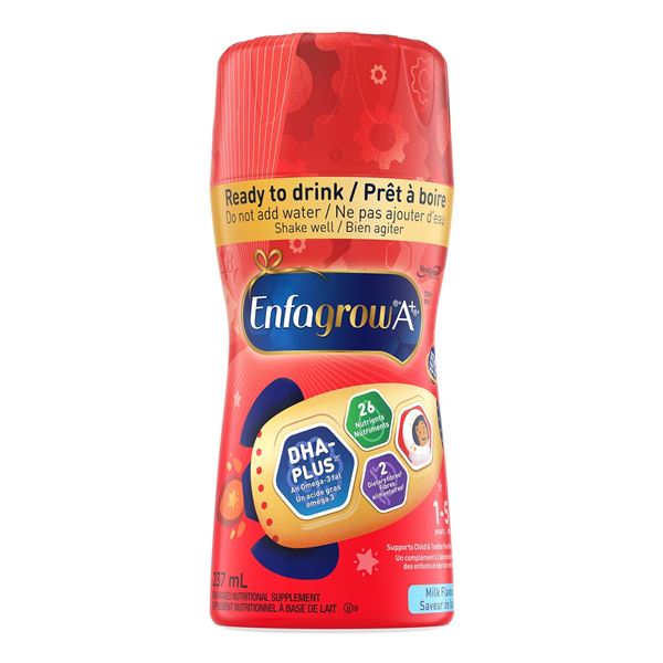 NEW 5 X 237ML ENFAGROW A+ MILK FLAVORED