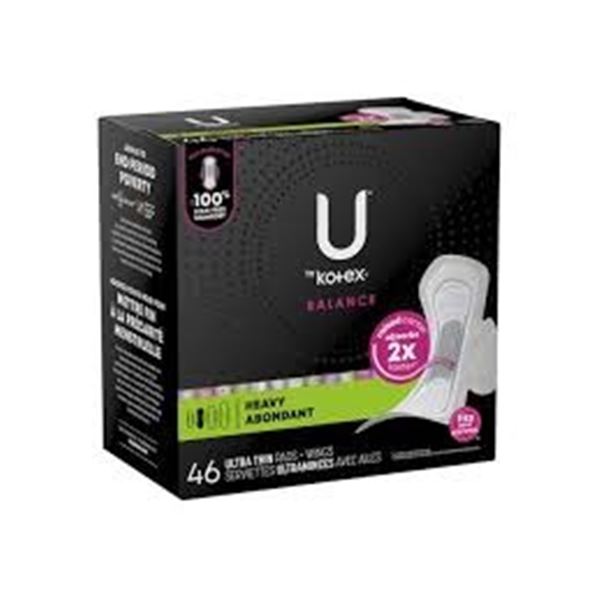 NEW REPACKED 46 ULTRA THIN PADS KOTEX HEAVY