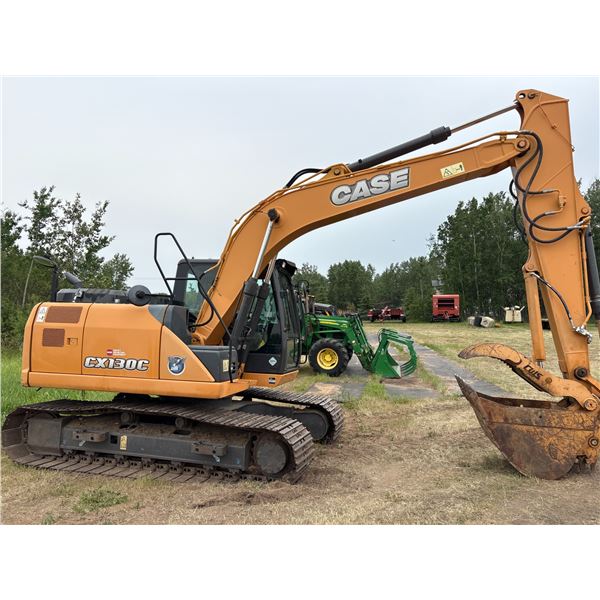 RK GROUP LOT 2015 Case LX130C Trackhoe, 1677 hrs c/w 34" WVM Bucket & CWS hyd thumb, SN. DAC13
