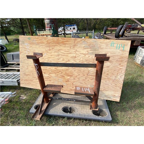 PC Metal Table c/w wood top