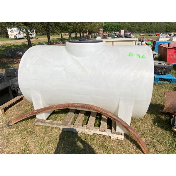 KA White approx 100 gal Poly Tank c/w valve