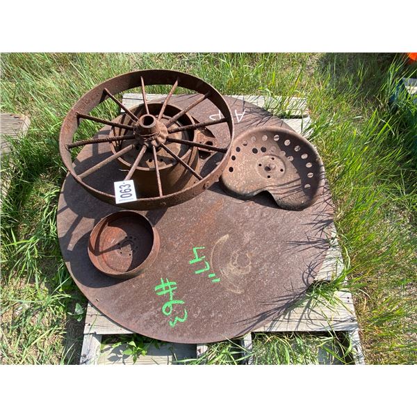 AP 47 Steel Round Plate, implement seat, steel wheel
