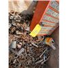 Image 6 : AP Box of various bolts/nuts, orange tool box, shelving, old tub