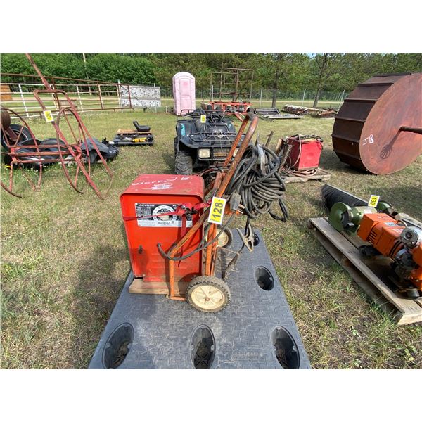 128. JB AC-225 Lincoln welder c/w stand & cables