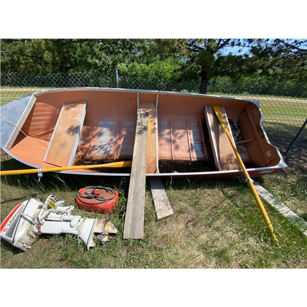 AP Sears 14ft. Boat s/n 2595-2 c/w Johnson Motor 6h.p. & fuel tank