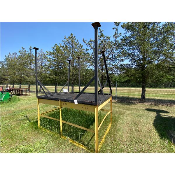 Metal Stand 7ft x 5 ft c/w crated deck