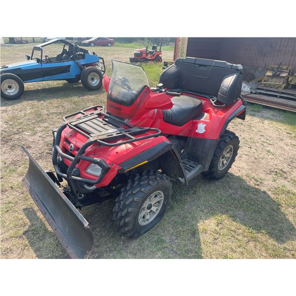 2007 Can-Am Outlander 500 HO c/w snow blade, 12,088 km, SN. 2BVEKHK188V000172, running