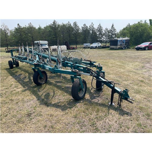 RK Sitrex 14 Wheel Rake, original owner Note: has been welded & 10 new extra Teeth c/w 8 newer Tires