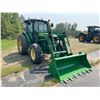 Image 3 : RK GROUP LOT JD 6130 Front Wheel Assist Tractor 130hp c/w 563 Loader & as new 7ft. Tooth Bucket, 408