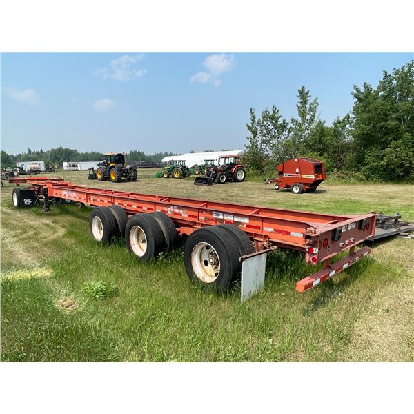 GP GROUP LOT 1977 MFN approx. 48ft. Triple Axle 5th Wheel Container Trailer, on Air, Sliding Axles,