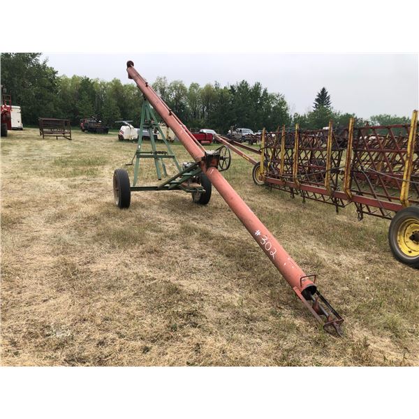 RH 6in by 26 ft Auger c/w Propoint Gas Motor 208 CC, runs nice